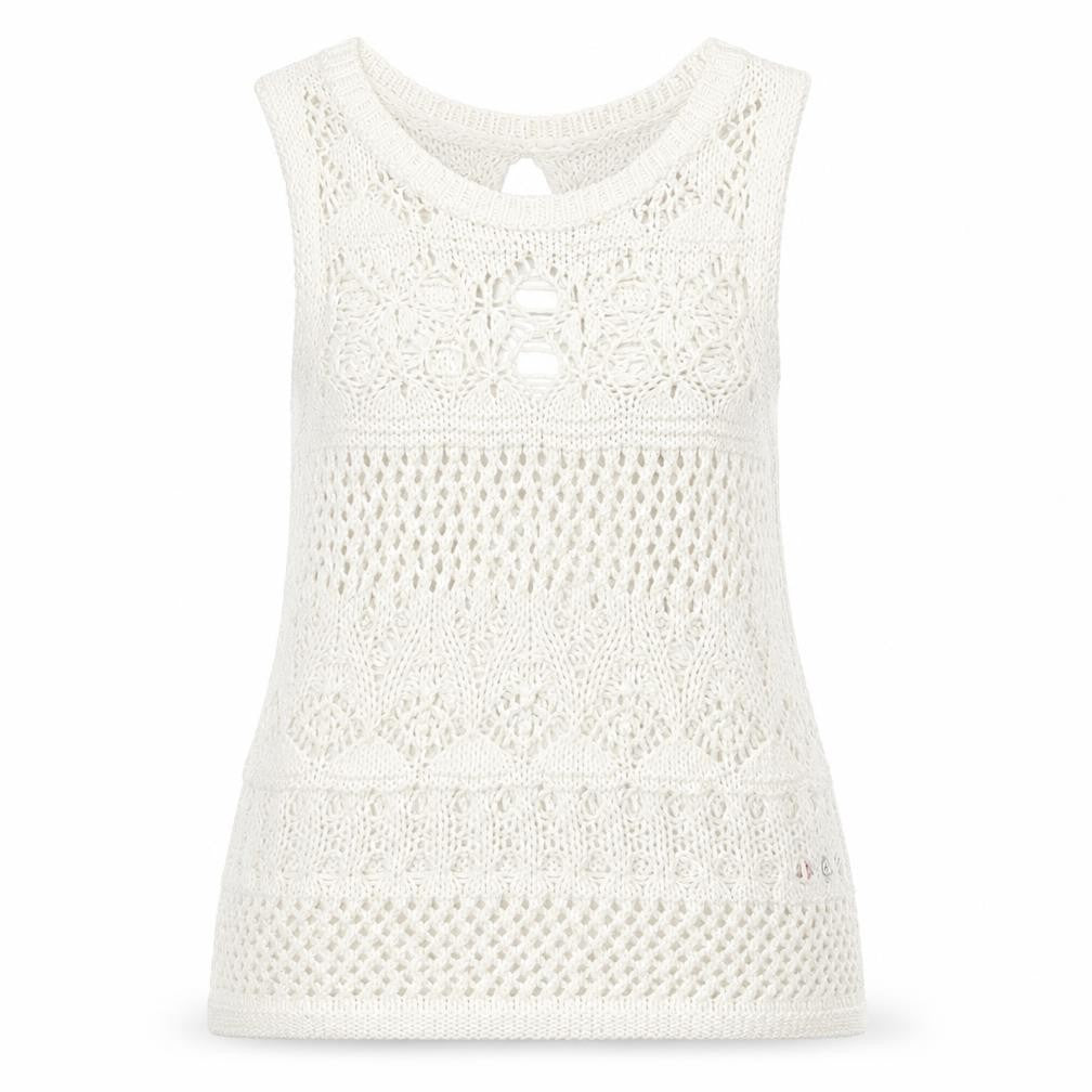 Next Womens White  Knit Vest Jumper Size 6