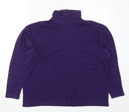 Preloved Sansburys Womens Purple   Basic T-Shirt Size 14 - Back