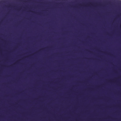 Preloved Sansburys Womens Purple   Basic T-Shirt Size 14 - Label