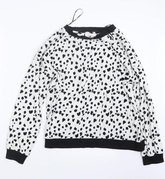 Matalan Womens Black Animal Print  Top Pyjama Top Size M