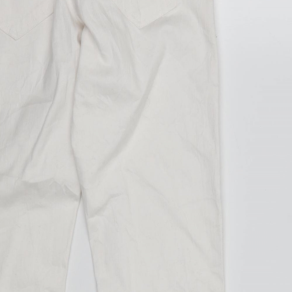 Preworn Womens Ivory   Cropped Jeans Size 8 L26 in