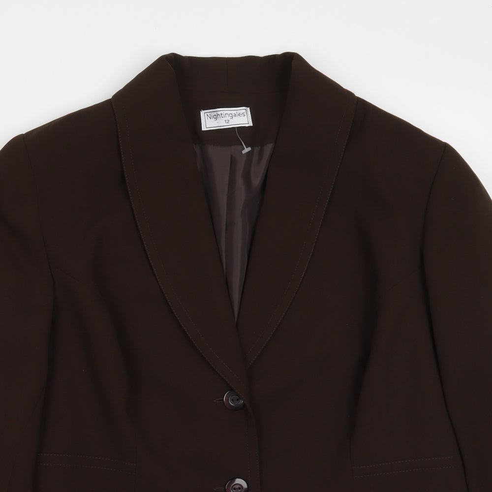 Nightingales Womens Brown   Jacket Blazer Size 12