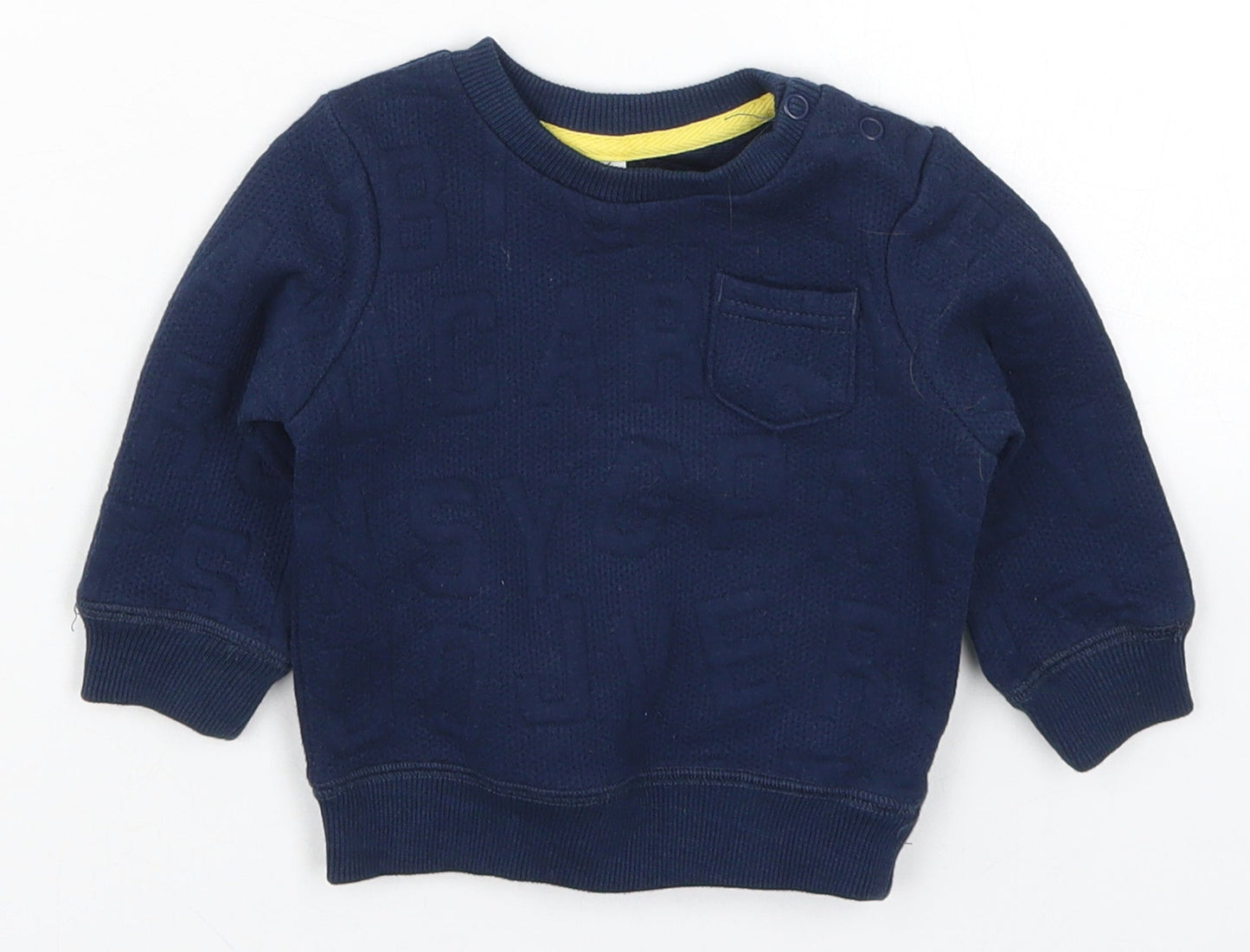 F&F Boys Blue   Basic T-Shirt Size 3-6 Months  - Alphabet