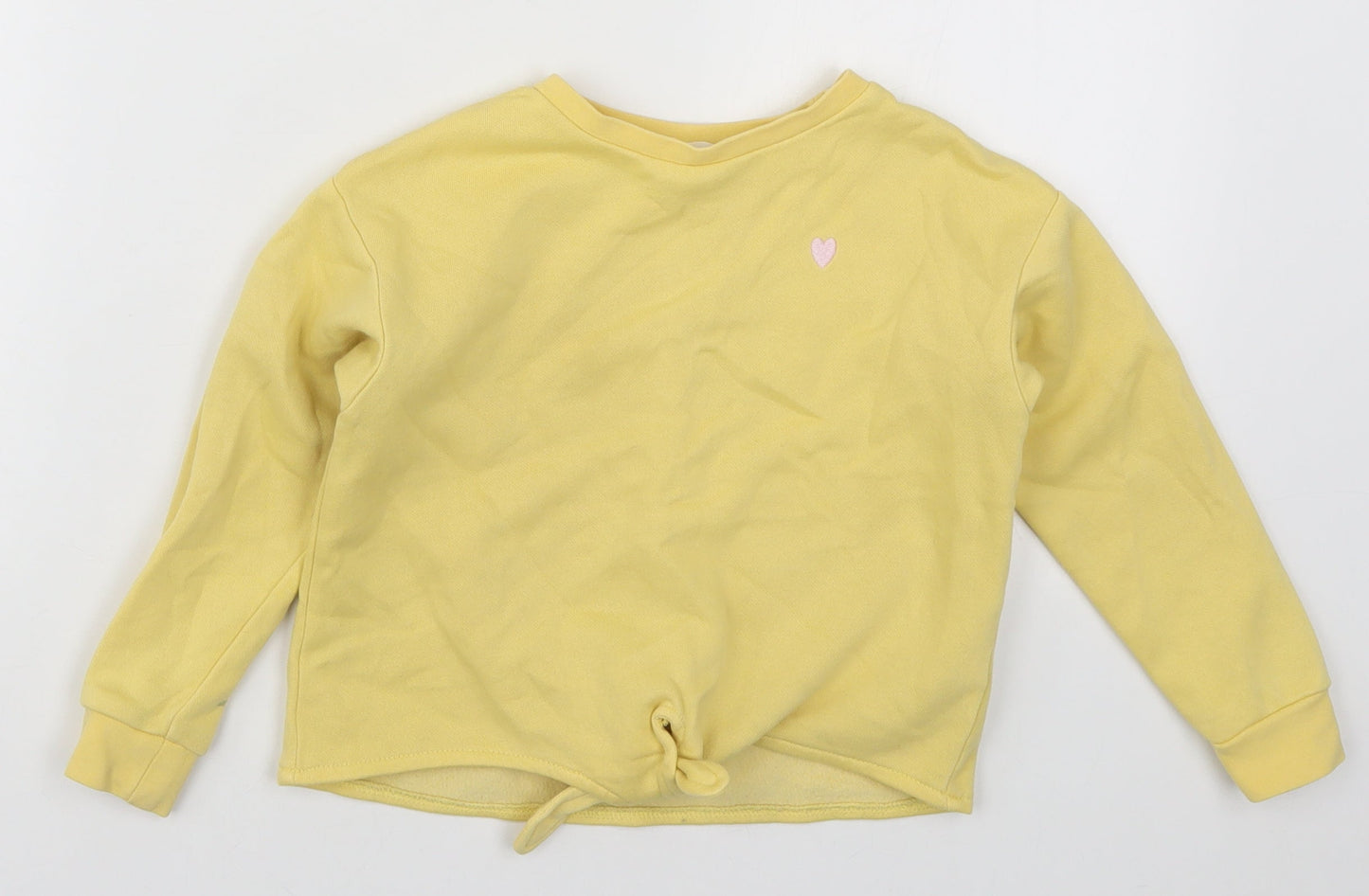 H&M Girls Yellow   Pullover Sweatshirt Size 2-3 Years