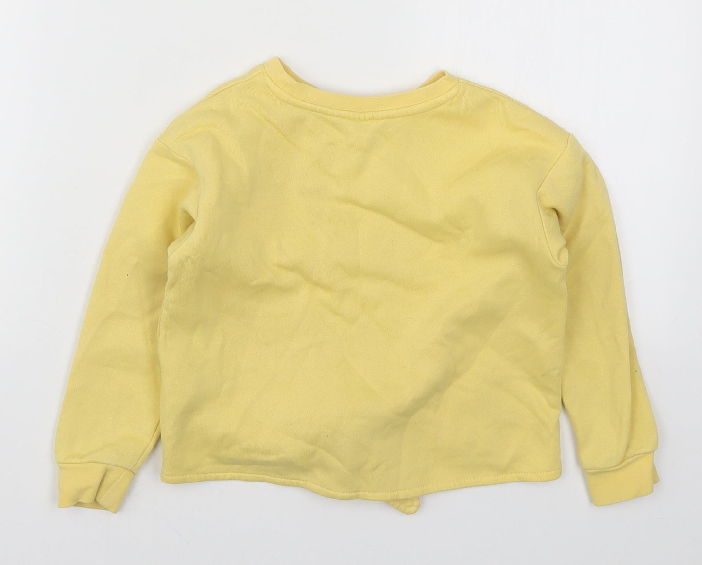 H&M Girls Yellow   Pullover Sweatshirt Size 2-3 Years