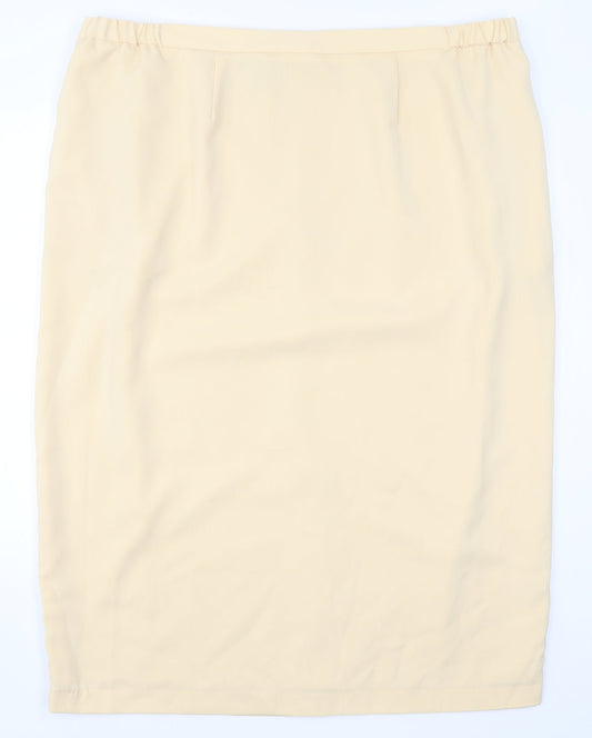 Preworn Womens Beige   Straight & Pencil Skirt Size 24