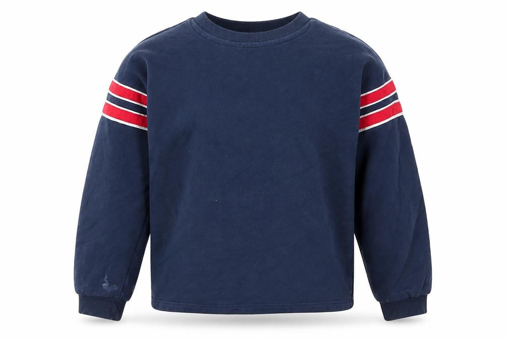 George Girls Blue Striped  Pullover Sweatshirt Size 8-9 Years