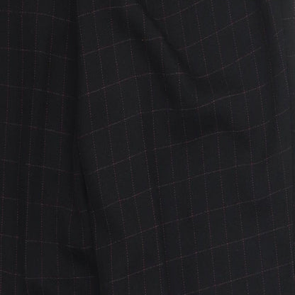Marks & Spencer Womens Black Check  Trousers  Size 18 L26 in - Pink