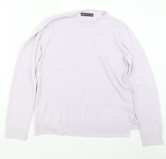 Marks and Spencer Womens Purple  Knit Pullover Jumper Size 12