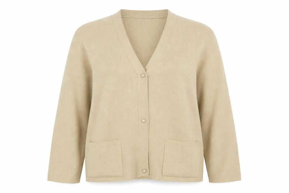 Bonmarché Womens Beige Knit Cardigan Jumper Size L