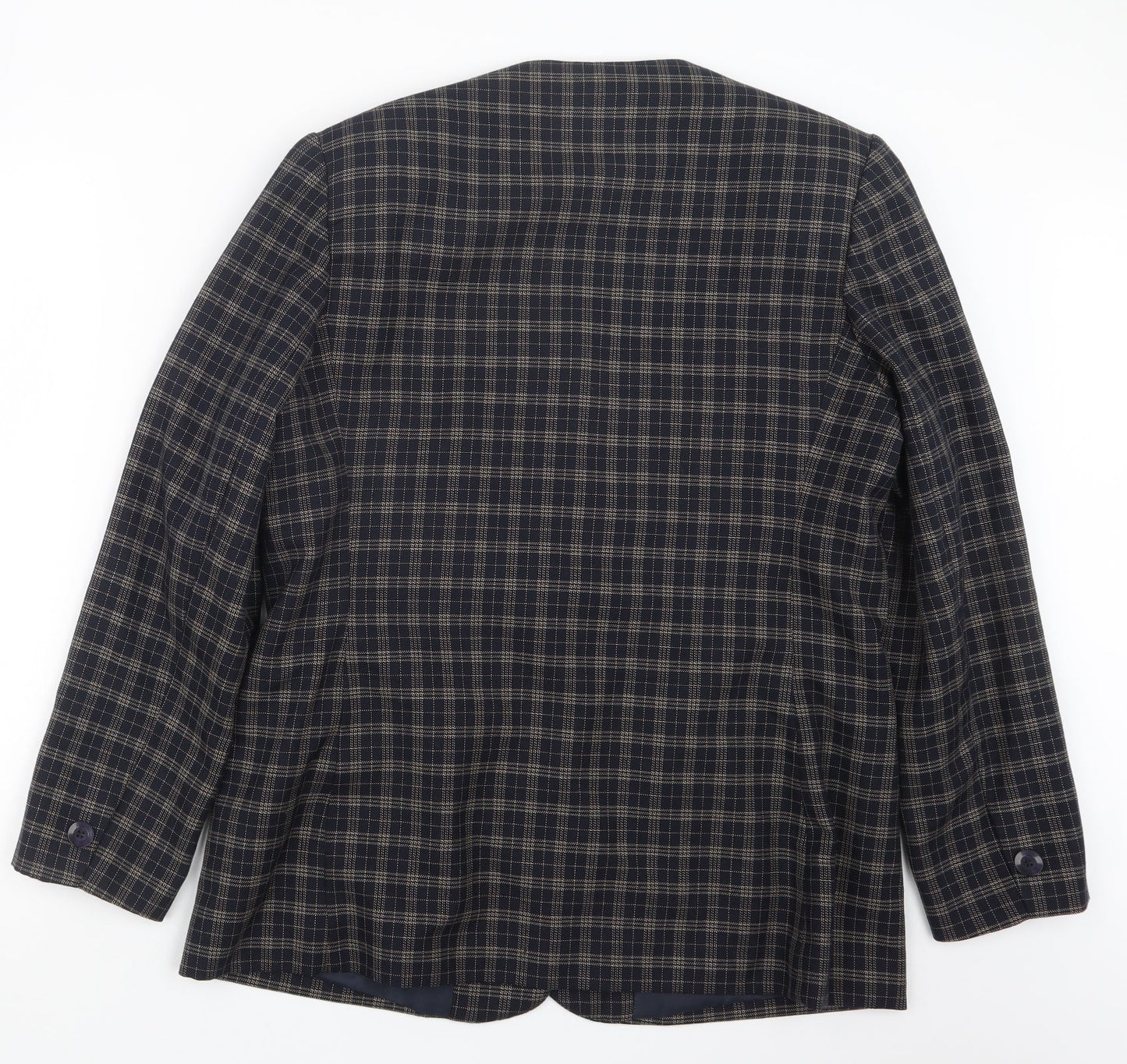 Compliments Womens Blue Check  Jacket  Size 16