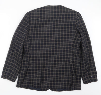 Compliments Womens Blue Check  Jacket  Size 16