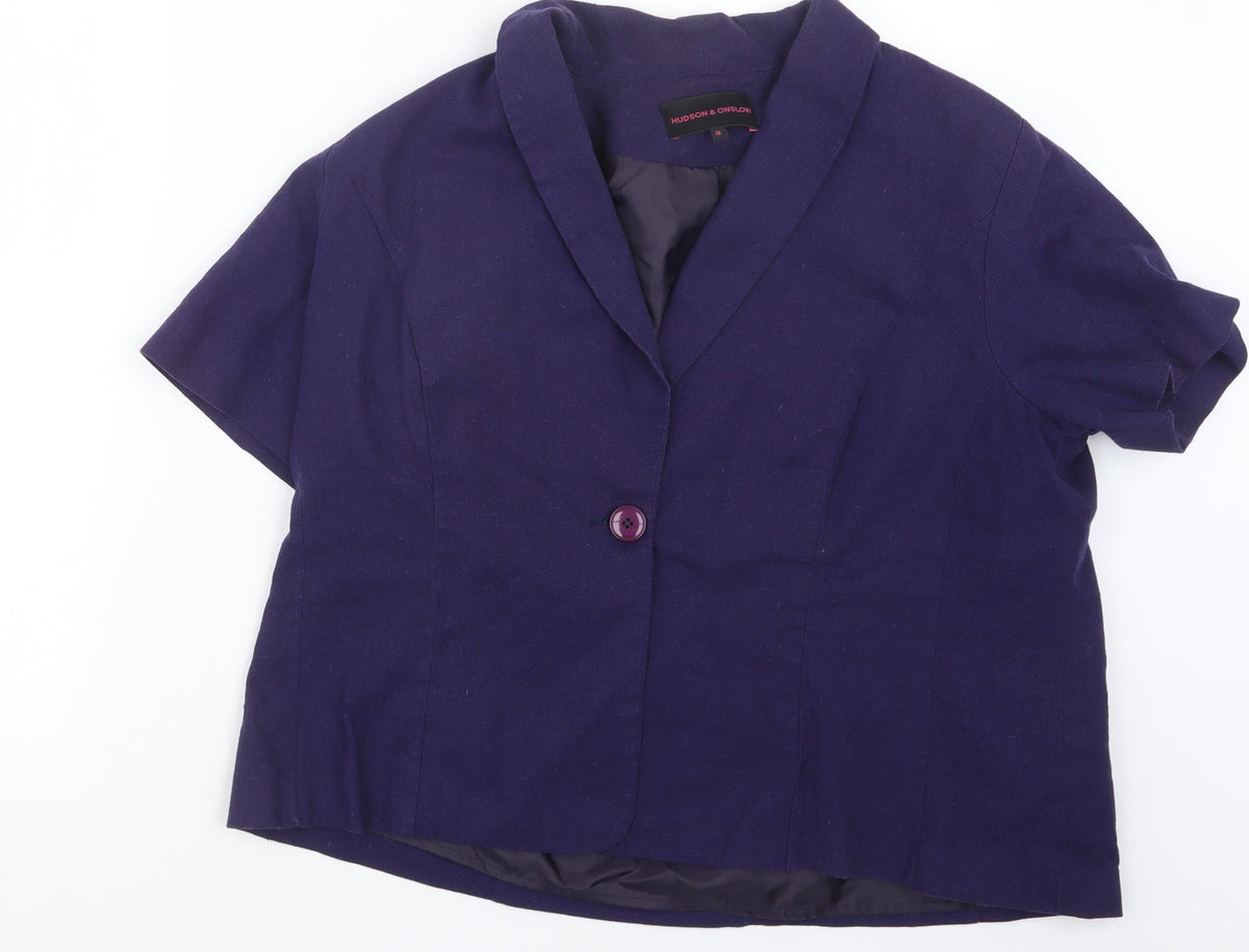 Hudson & Onslow Womens Blue   Jacket  Size 18
