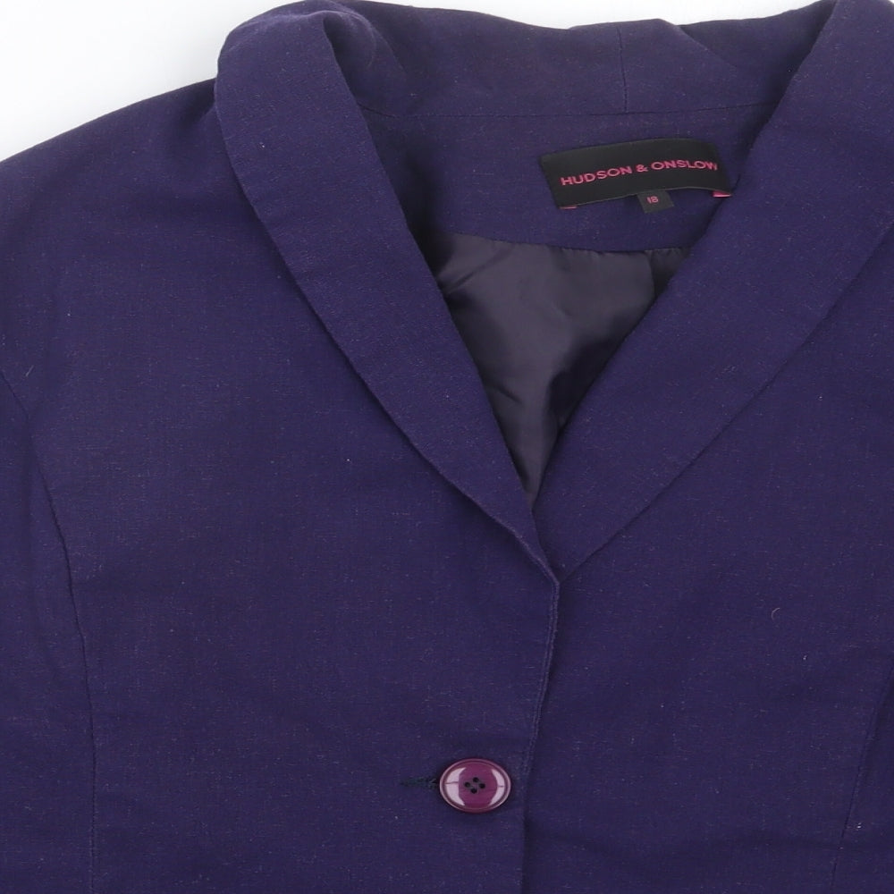 Hudson & Onslow Womens Blue   Jacket  Size 18