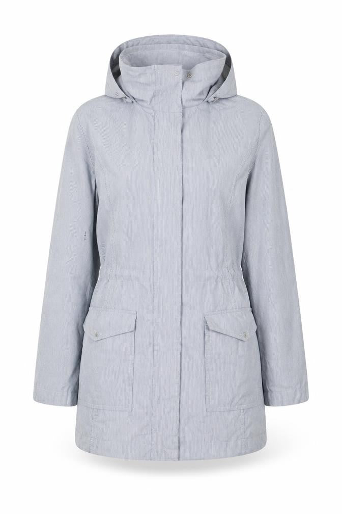 Bonmarché Womens Blue Striped Jacket Coat Size 12