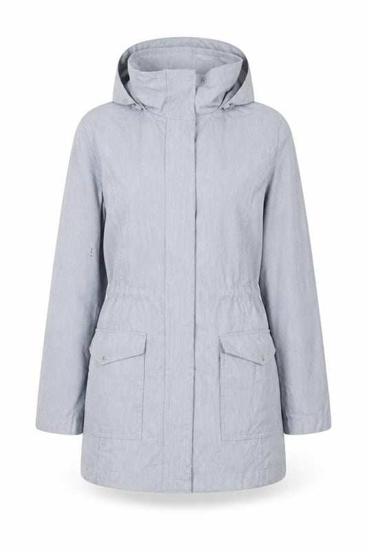 Bonmarché Womens Blue Striped Jacket Coat Size 12