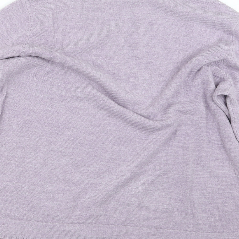 BM Womens Purple  Knit Pullover Jumper Size M