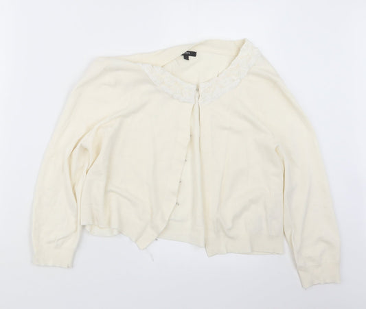 Papaya Womens Ivory   Cardigan Jumper Size 18