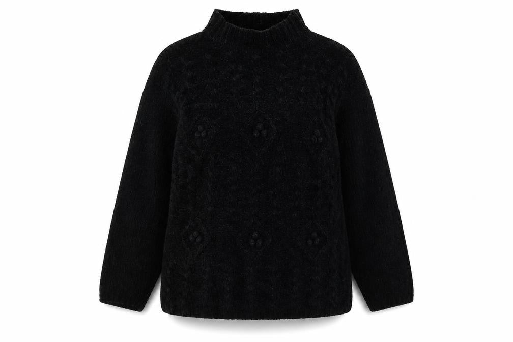 Nutshell Womens Black  Knit Pullover Jumper Size S