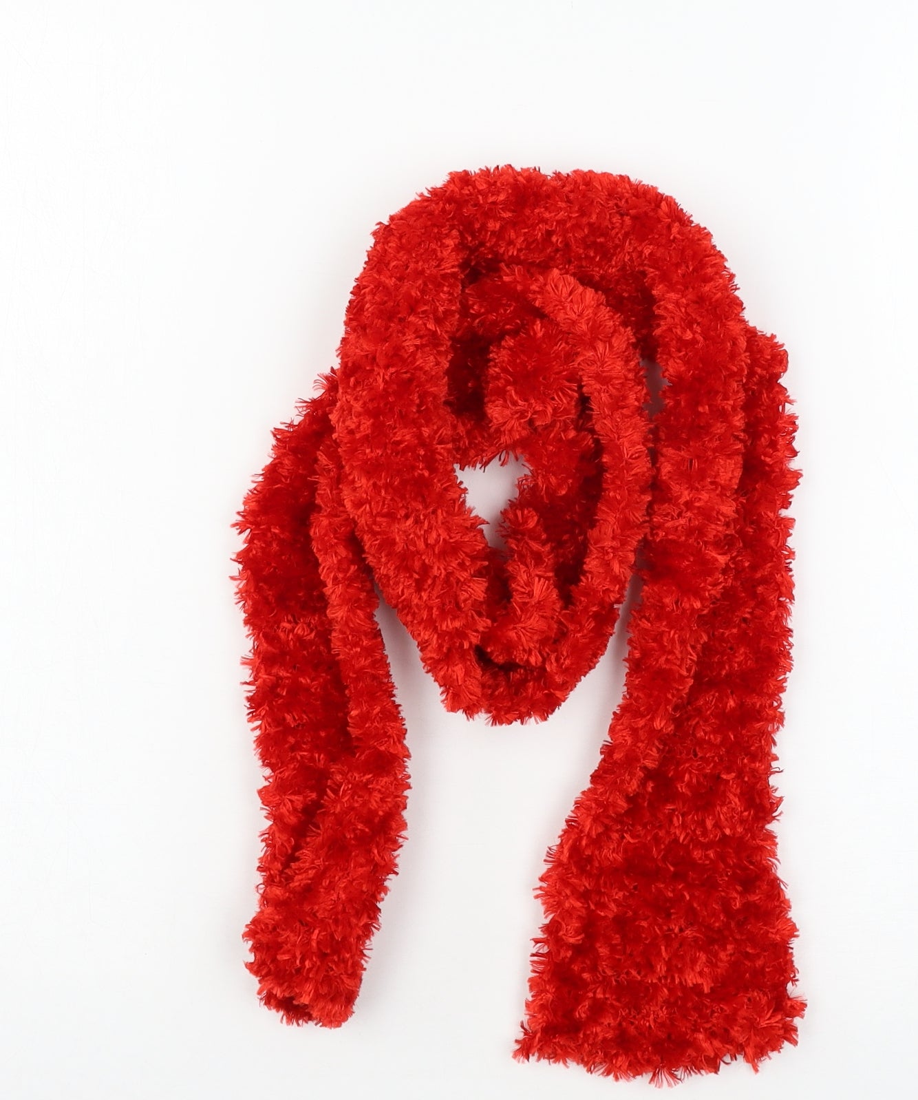 Preworn Womens Red  Knit  Scarf