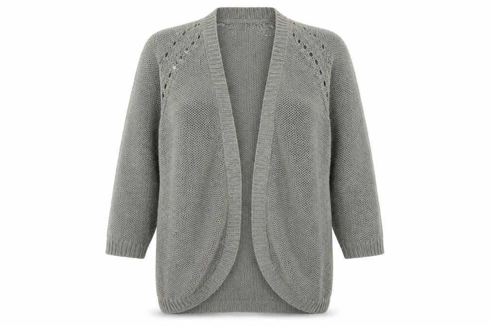 H&M Womens Grey  Knit Cardigan Jumper Size XS