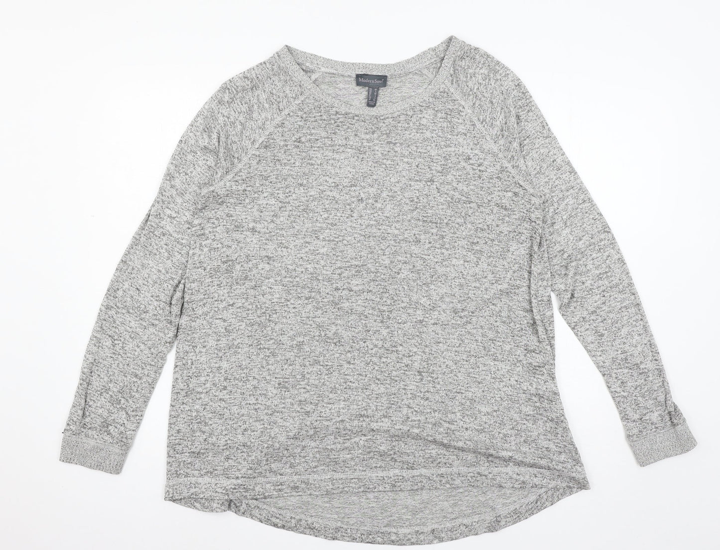 Modern Soul Womens Grey  Knit Pullover Jumper Size M