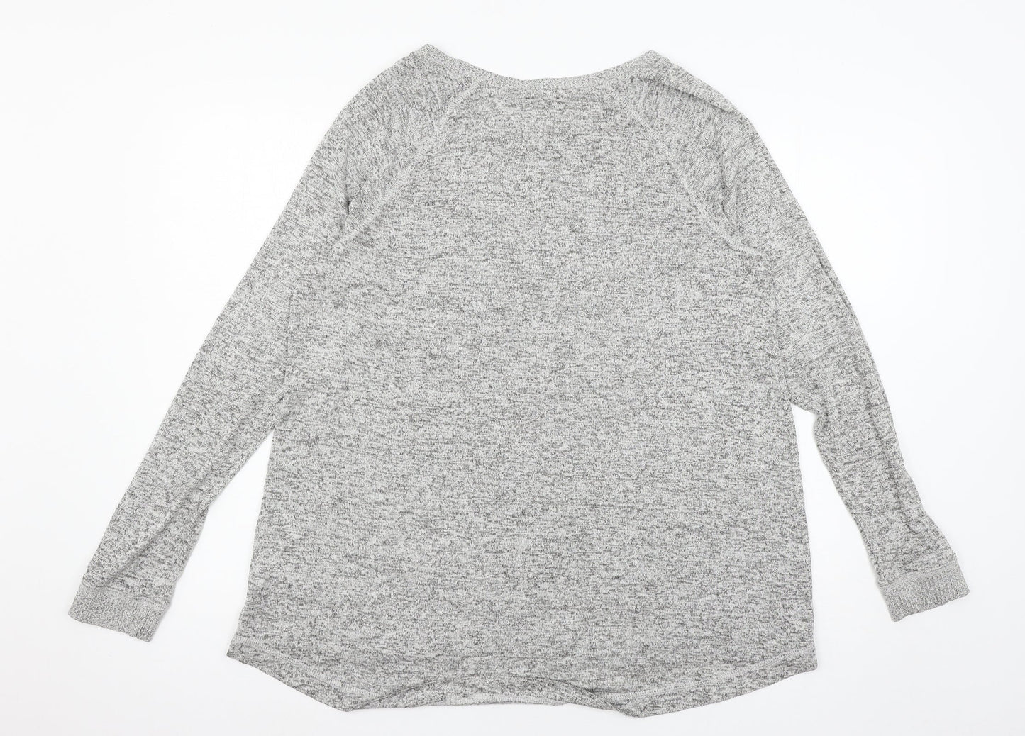 Modern Soul Womens Grey  Knit Pullover Jumper Size M