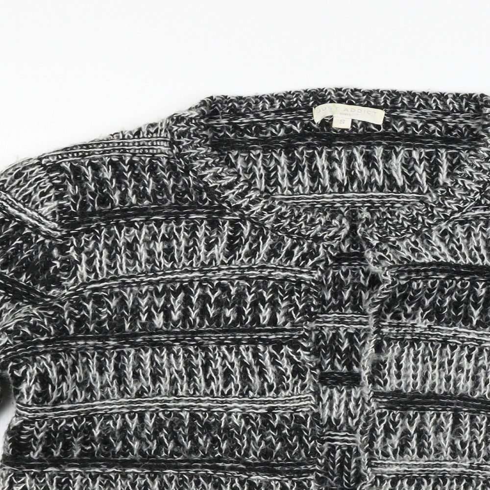 Just Addict Womens Green Striped Knit Cardigan Jumper Size S