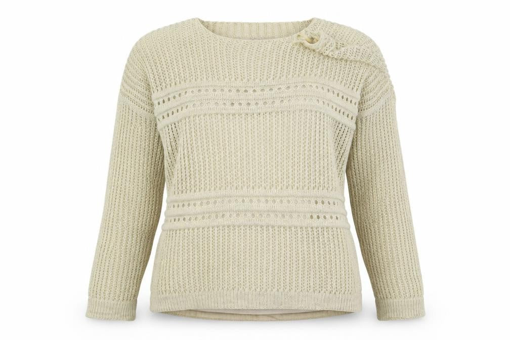 GIULIA Womens Ivory  Knit Pullover Jumper Size L