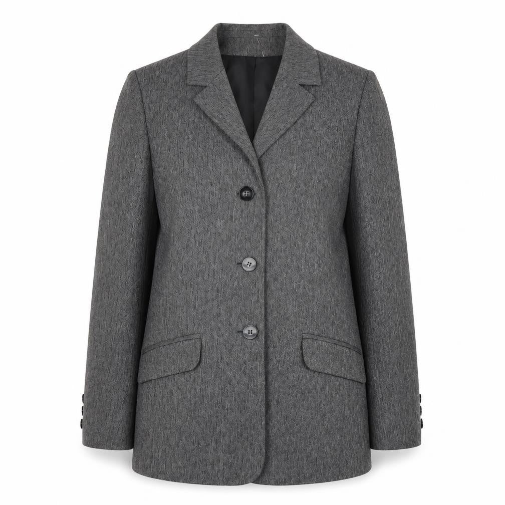 Debenhams Womens Grey   Jacket Blazer Size 12  - Shoulder Pads