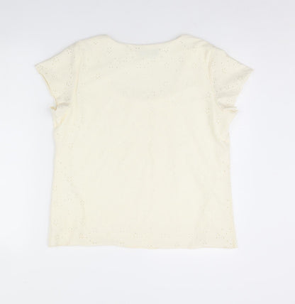Saloos Womens Ivory   Basic Blouse Size M