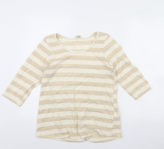 BHS Womens Beige Striped  Pullover Jumper Size 14