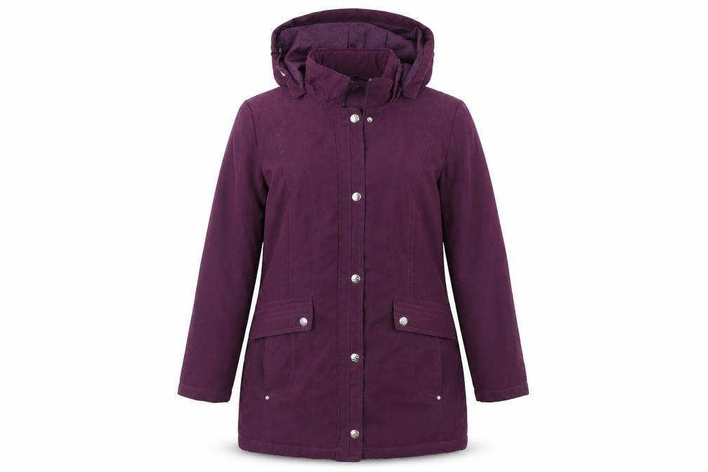 Bonmarché Womens Purple Rain Coat Coat Size XS