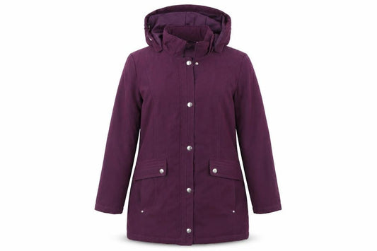 Bonmarché Womens Purple Rain Coat Coat Size XS