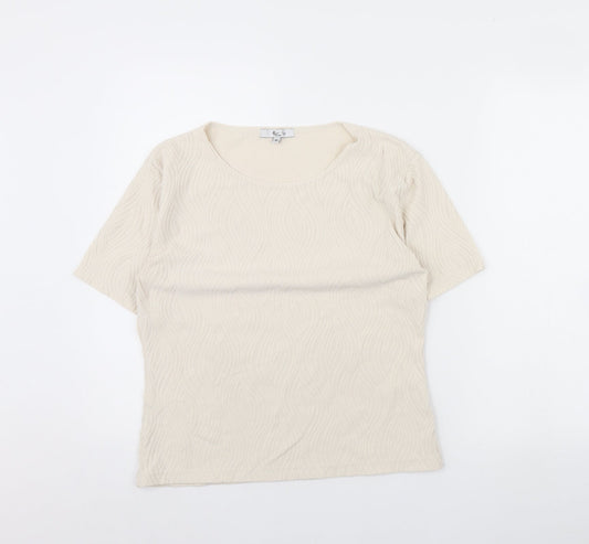 Klass Womens Beige   Basic Blouse Size M