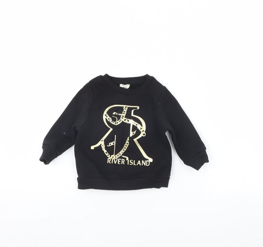 River Island Baby Black   Pullover Jumper Size 6-9 Months