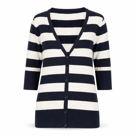 ASOS Womens Blue Striped  Cardigan Jumper Size 12