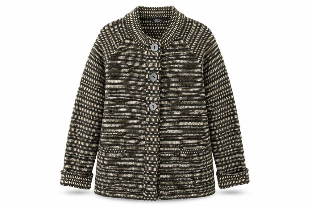 Bonmarché Womens Brown Striped Jacket Size XL