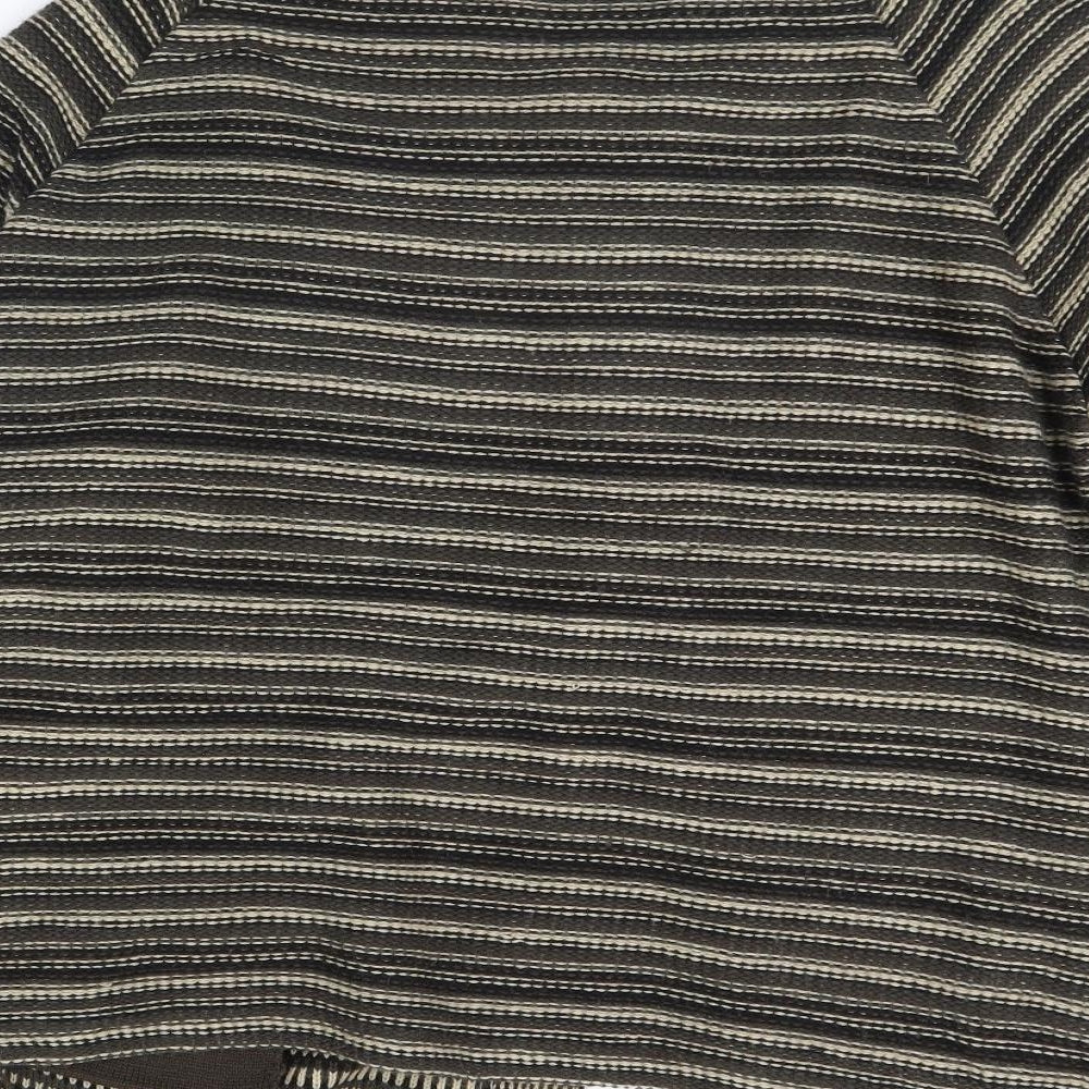 Bonmarché Womens Brown Striped Jacket Size XL