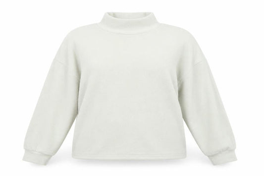 New Look Womens Green  Fleece Pullover Sweatshirt Size S  - Cropped