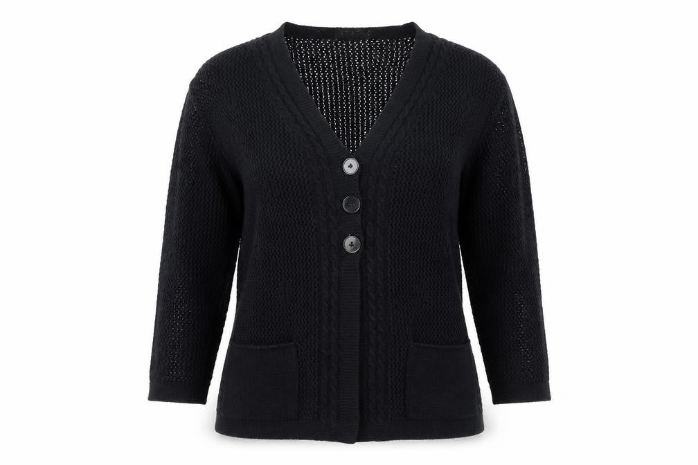 Pout Womens Blue  Knit Cardigan Jumper Size M