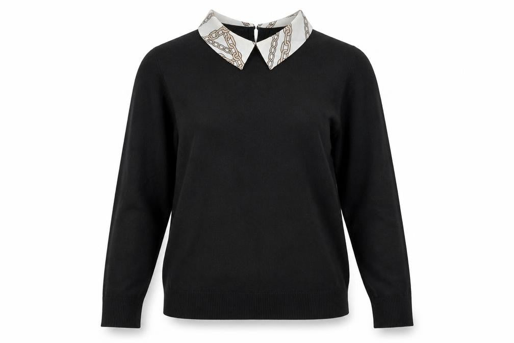 F&F Womens Black  Knit Pullover Jumper Size 8