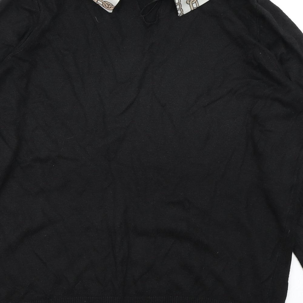F&F Womens Black  Knit Pullover Jumper Size 8