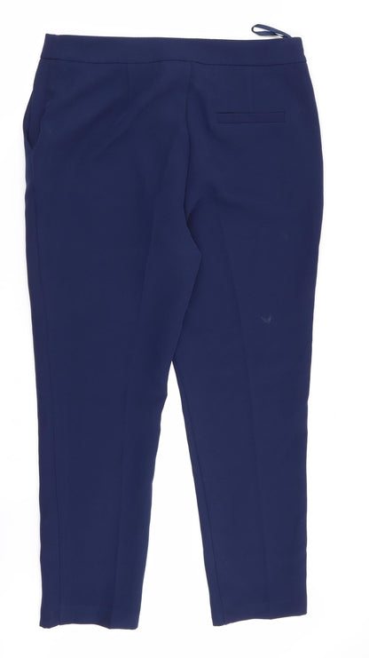 Very Womens Blue Trousers Size 14 L27 in