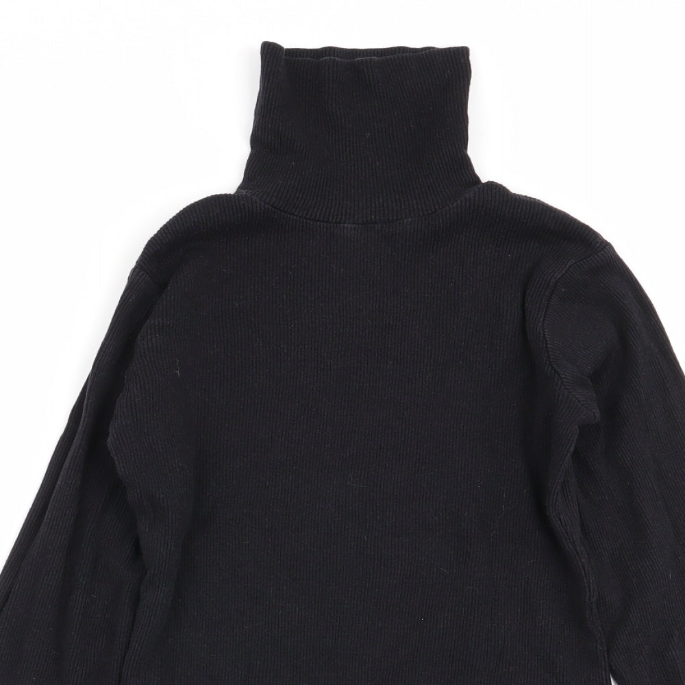 feva diva Girls Black   Basic T-Shirt Size 9-10 Years