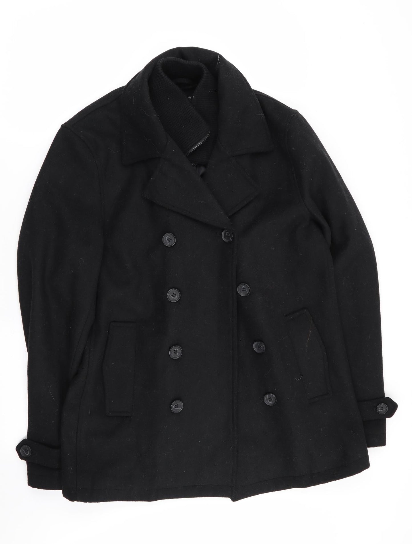 Peacocks Womens Black   Overcoat Coat Size M