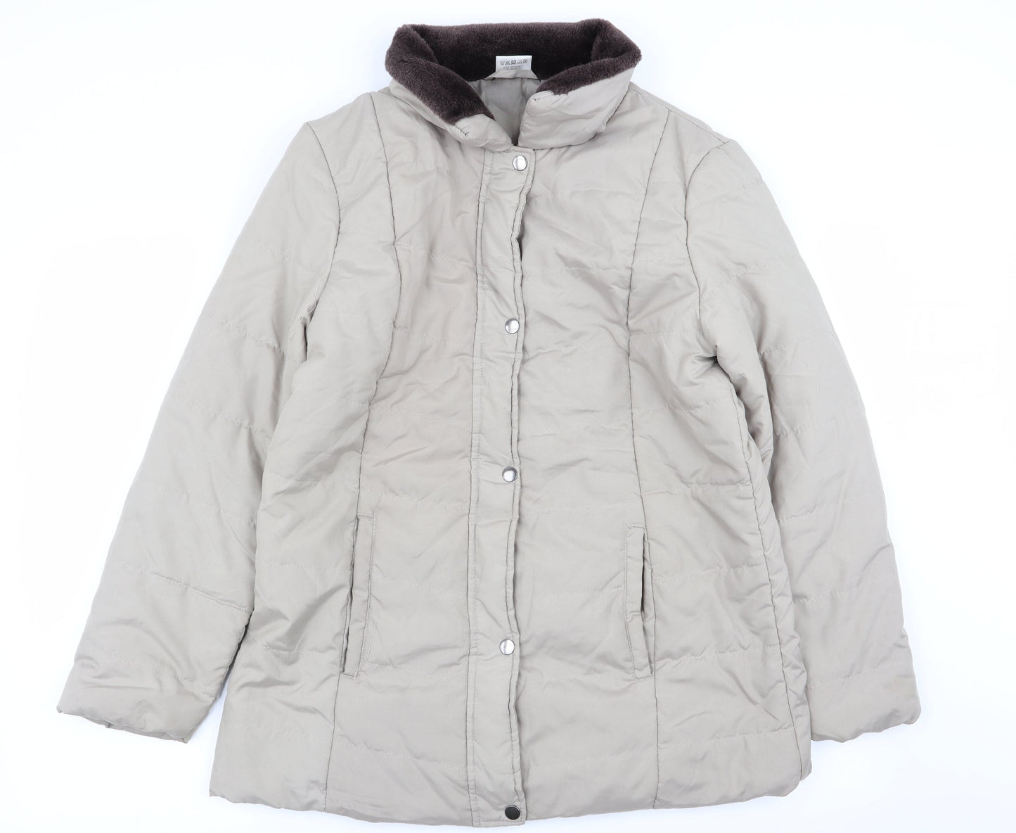 anne de lancay Womens Beige   Overcoat Coat Size S