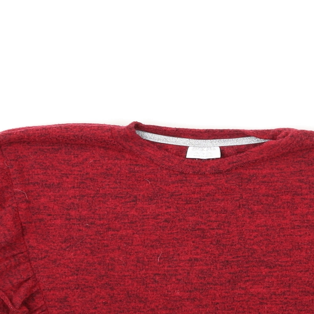 F&F Girls Red   Pullover Sweatshirt Size 7-8 Years