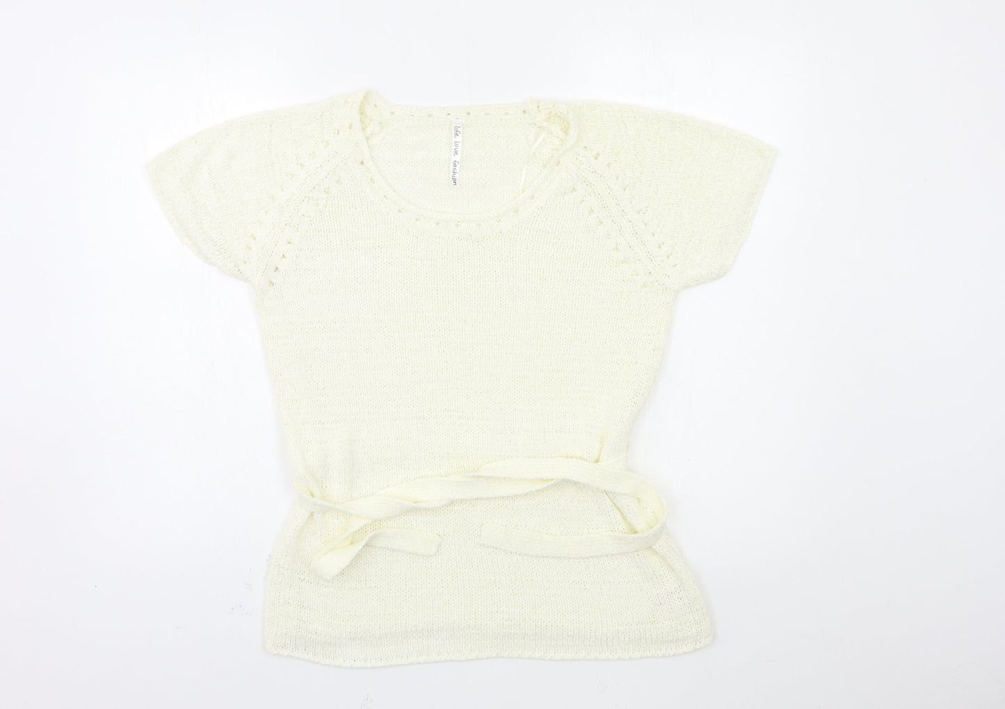 E-vie Womens White  Knit  Jumper Size 14