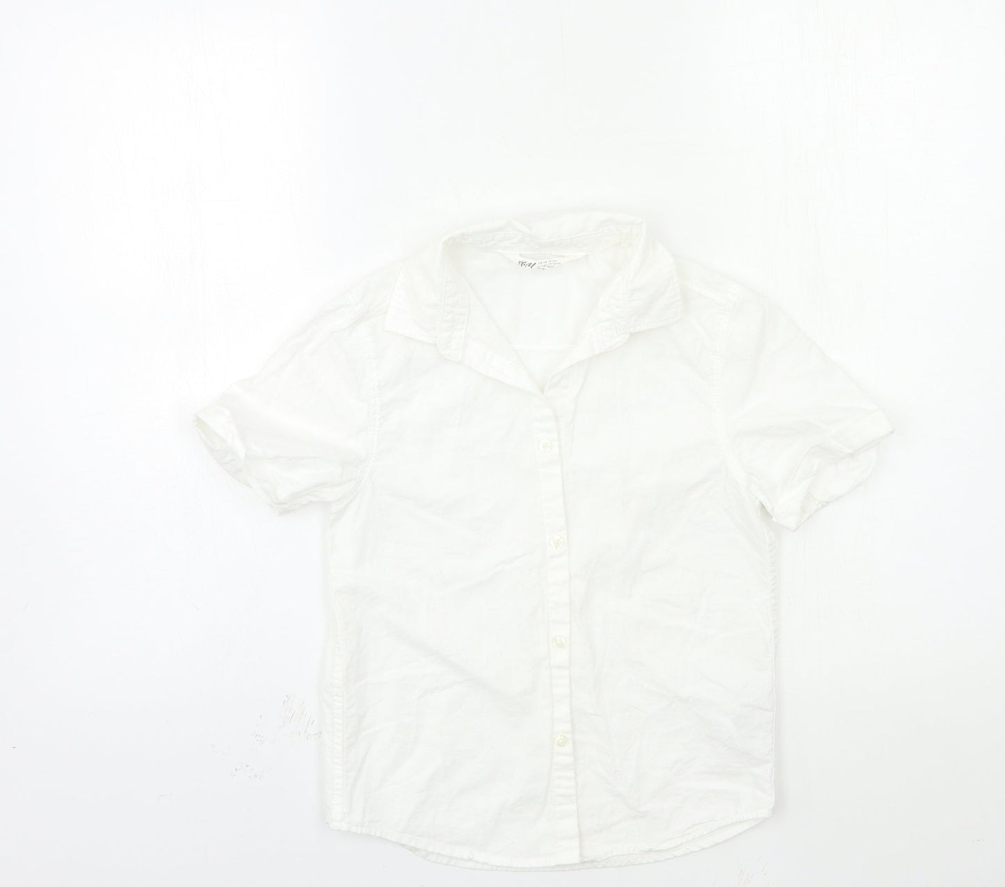 H&M Boys White   Basic Button-Up Size 8-9 Years
